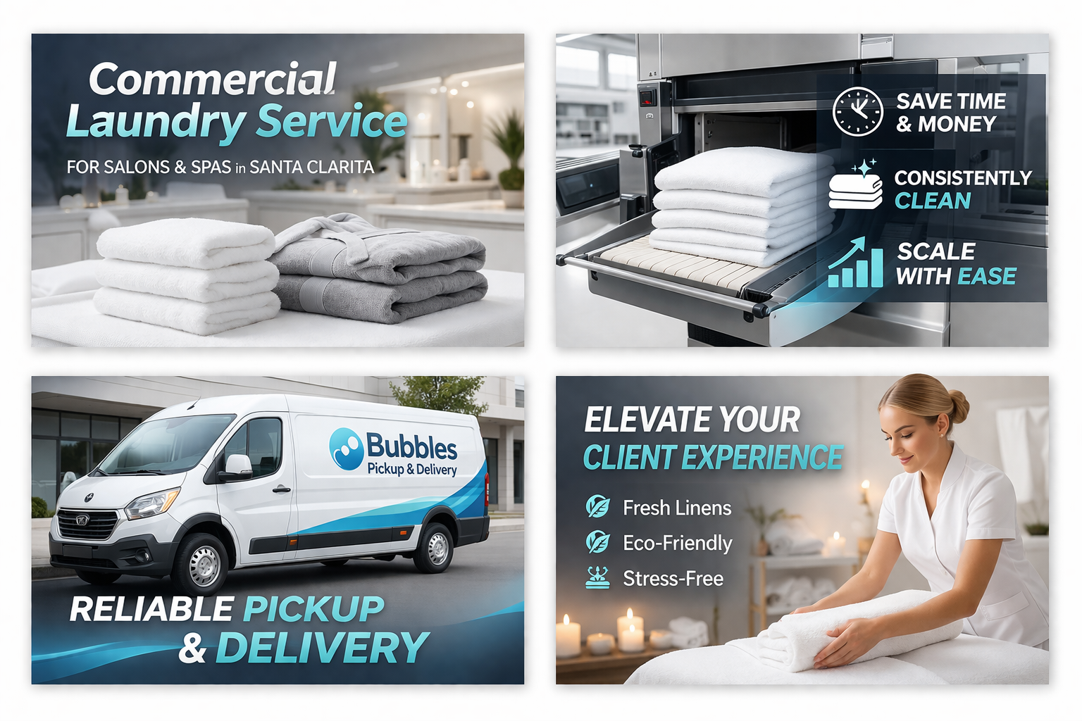 Commercial laundry service for salons & spas